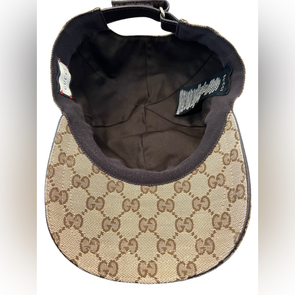 Gucci Beige and Green Logo Cap - Picture 6 of 9